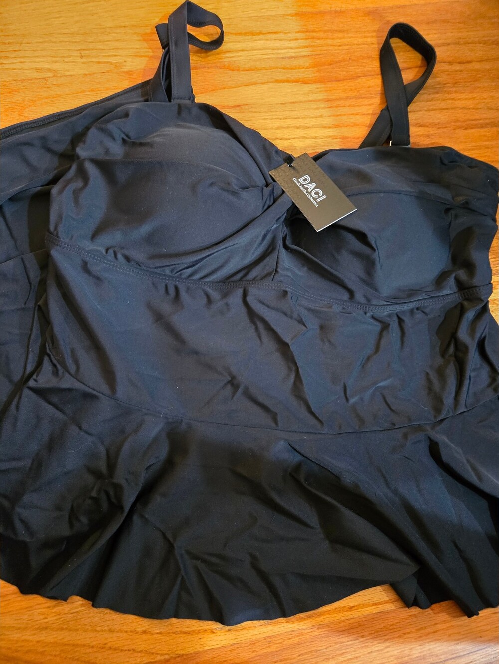 DACI Black Swimdress with Built-In Bust Support